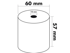 Bobine thermique q-connect 57mm largeur x 60mm diametre 70gr pour tpe sans bisphenol a