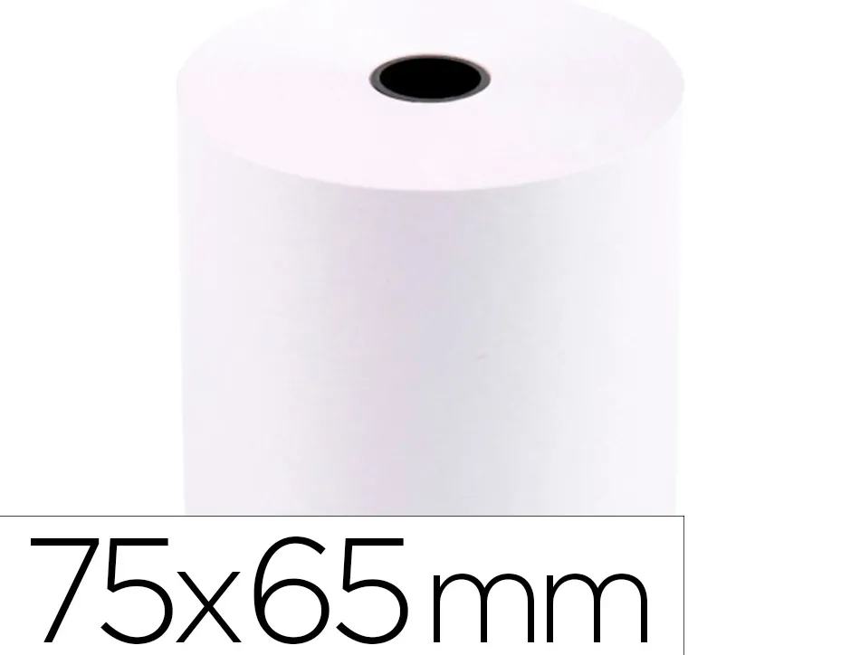 Bobine thermique q-connect 75 mm largeur x 65 mm diametre