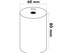 Bobine thermique q-connect 80mm largeur x 60mm diametre 70gr pour tpe sans bisphenol a