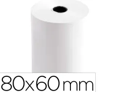 Bobine thermique q-connect 80mm largeur x 60mm diametre 70gr pour tpe sans bisphenol a