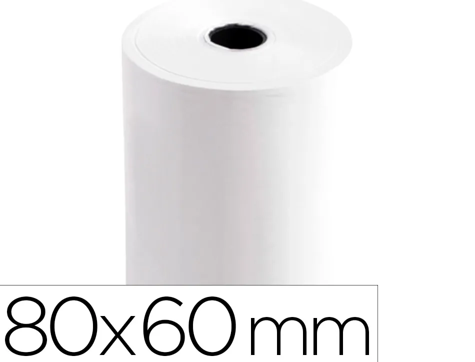 Bobine thermique q-connect 80mm largeur x 60mm diametre 70gr pour tpe sans bisphenol a