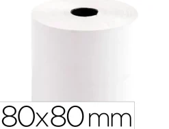 Bobine thermique q-connect 80mm largeur x 80mm diametre 55gr sans bisphenol a