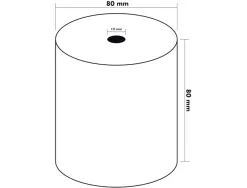 Bobine thermique q-connect 80mm largeur x 80mm diametre 55gr sans bisphenol a
