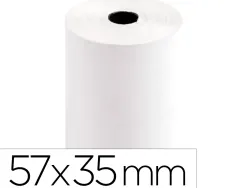 Bobine thermique q-connect 57mm largeur x 35mm diametre 58gr pour tpe sans bisphenol a