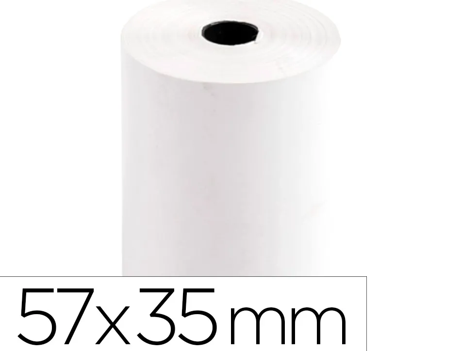 Bobine thermique q-connect 57mm largeur x 35mm diametre 58gr pour tpe sans bisphenol a