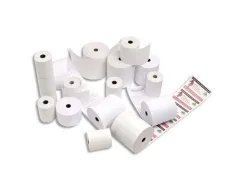Bobine tpe exacompta papier thermique 80x72mm longueur 76m 48g/m2 mandarin 12mm