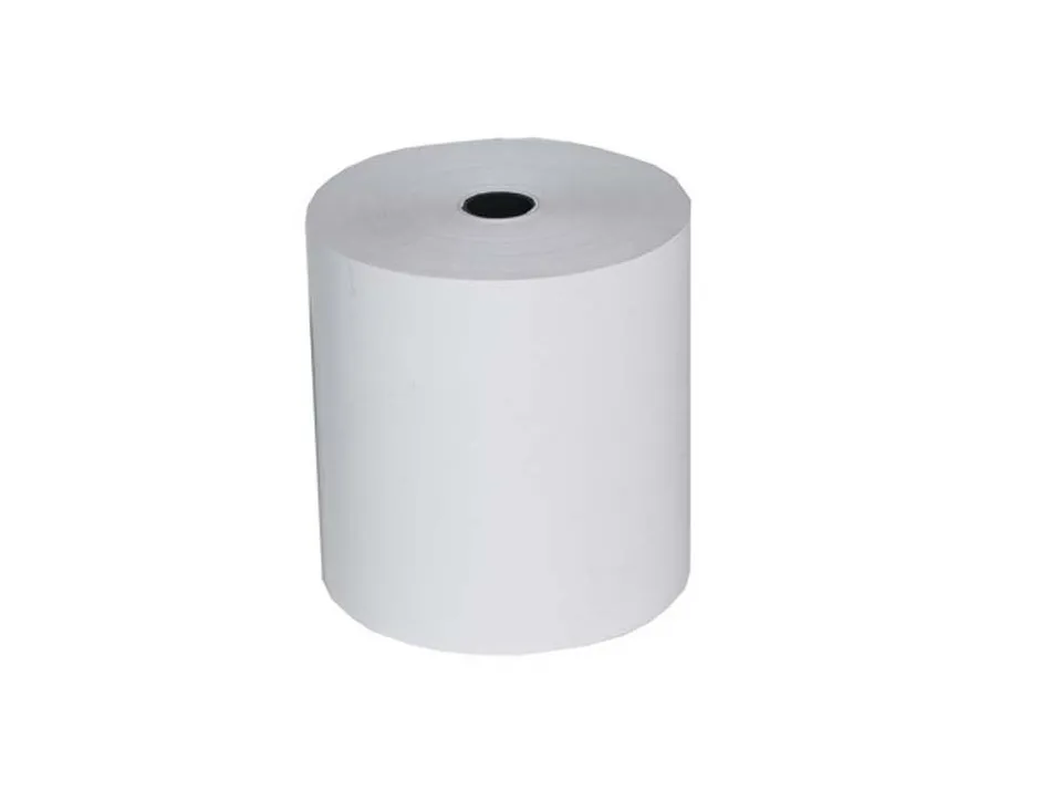 Bobine tpe exacompta papier thermique 80x72mm longueur 76m 48g/m2 mandarin 12mm