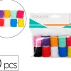 Bobines de fil sodertex polyester elastique 0,5mm x 5 ml 10 pcs coloris assortis