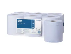 Bobines essuyage tork basic bleues 2 plis dévidage central m2 150 m format 20 x 35 cm lot 6