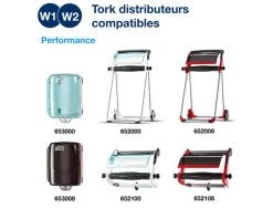 Bobines essuyage tork basic dévidage central 2 plis 1000 formats 350 m lot 2