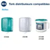 Bobines essuyage tork maxi reflex dévidage central feuille à feuille 114 m 1 pli blanc lot 6