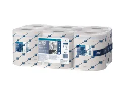 Bobines essuyage tork maxi reflex dévidage central feuille à feuille 114 m 1 pli blanc lot 6
