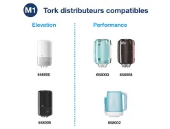 Bobines essuyage tork plus dévidage central m1 120 m non prédécoupées blanc lot 11