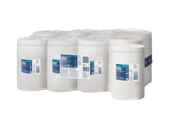 Bobines essuyage tork plus mini dévidage central m1 75 m format 21,5 x 35 cm blanc lot 11