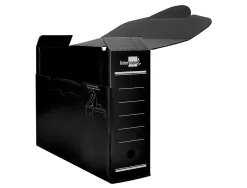 Boite a archives liderpapel polypropylene ondule dos 100mm 360x100x260mm coloris noir