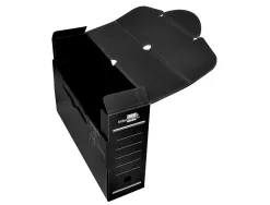 Boite a archives liderpapel polypropylene ondule dos 100mm 360x100x260mm coloris noir