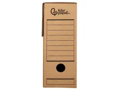Boite a archives liderpapel carton recycle 325g/m2 dos 100mm kraft 365x100x251mm