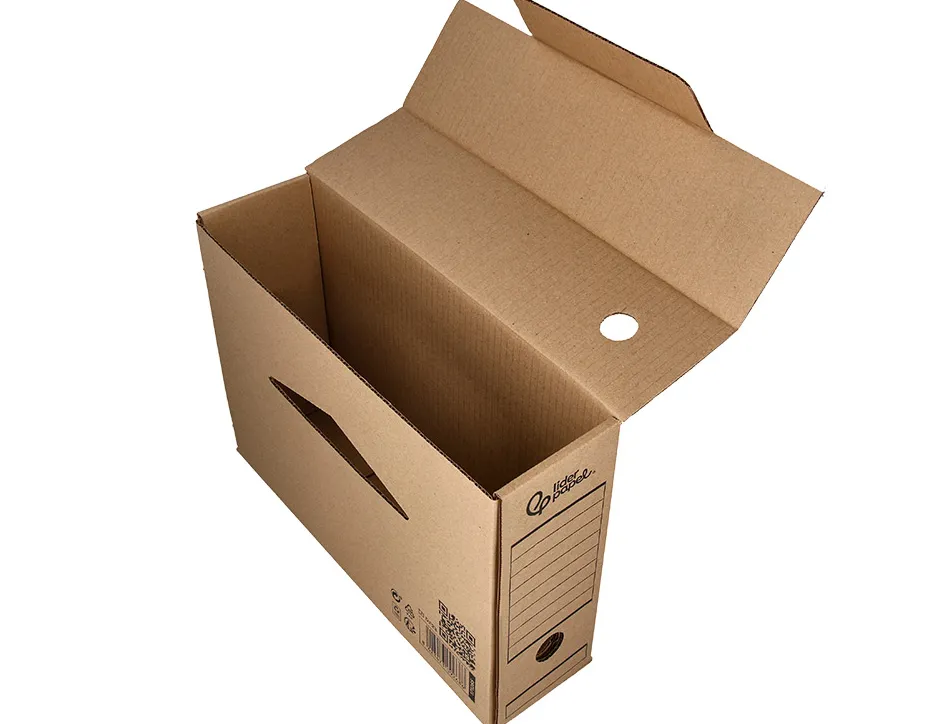 Boite a archives liderpapel carton recycle 325g/m2 dos 100mm kraft 365x100x251mm