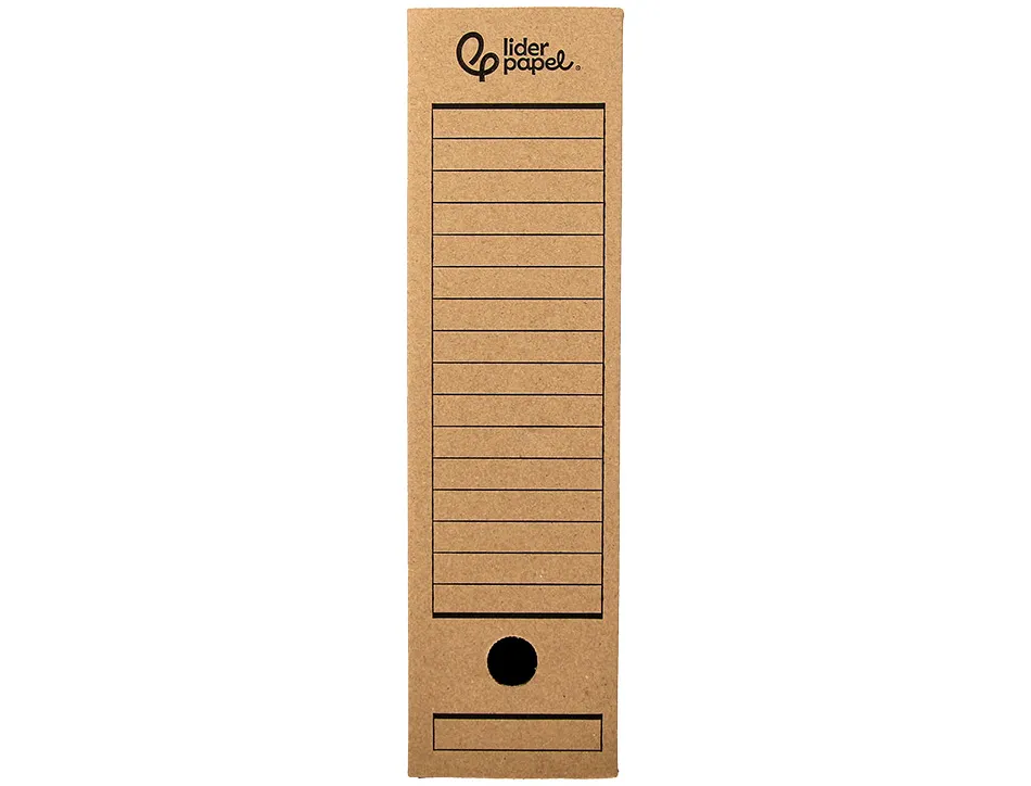 Boite a archives liderpapel carton recycle 325g/m2 dos 100mm kraft 365x100x251mm
