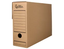 Boite a archives liderpapel carton recycle 325g/m2 dos 100mm kraft 365x100x251mm