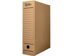 Boite a archives liderpapel carton recycle 325g/m2 dos 100mm kraft 365x100x251mm