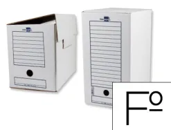 Boite a archives liderpapel carton recycle 325g/m2 dos 200mm 367x200x251mm coloris blanc