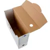 Boite a archives liderpapel carton recycle 340g/m2 dos 100mm 365x100x251mm coloris blanc