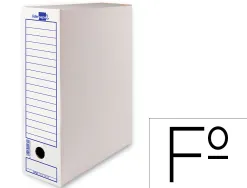 Boite a archives liderpapel carton recycle 340g/m2 dos 100mm 365x100x251mm coloris blanc