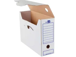 Boite a archives liderpapel carton recycle 340g/m2 dos 100mm 365x100x251mm coloris blanc