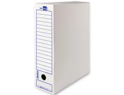 Boite a archives liderpapel carton recycle 340g/m2 dos 100mm 365x100x251mm coloris blanc