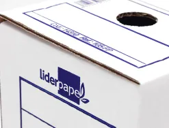 Boite a archives liderpapel carton recycle 340g/m2 dos 100mm 365x100x251mm coloris blanc