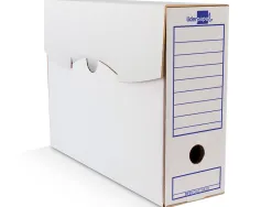 Boite a archives liderpapel carton recycle 340g/m2 dos 100mm 365x100x251mm coloris blanc