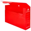 Boite a archives liderpapel polypropylene ondule dos 100mm 360x100x260mm coloris rouge