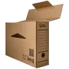 Boite a archives liderpapel carton recycle din a4 325g/m2 dos 82mm kraft 325x82x250mm