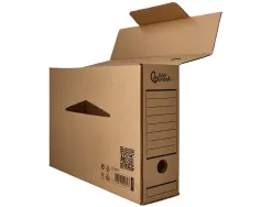 Boite a archives liderpapel carton recycle din a4 325g/m2 dos 82mm kraft 325x82x250mm