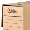 Boite a archives liderpapel carton recycle 325g/m2 dos 116mm kraft 388x116x275mm