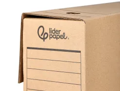Boite a archives liderpapel carton recycle 325g/m2 dos 116mm kraft 388x116x275mm