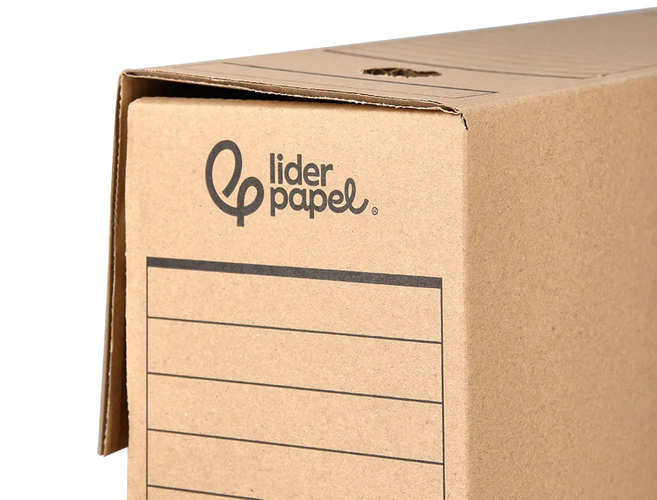 Boite a archives liderpapel carton recycle 325g/m2 dos 116mm kraft 388x116x275mm