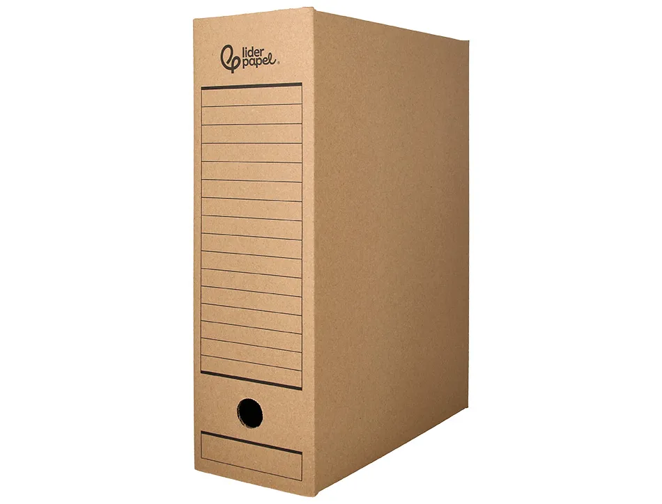 Boite a archives liderpapel carton recycle 325g/m2 dos 116mm kraft 388x116x275mm