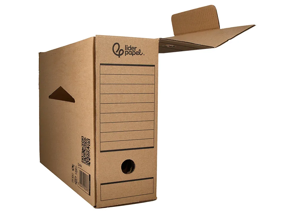Boite a archives liderpapel carton recycle 325g/m2 dos 116mm kraft 388x116x275mm