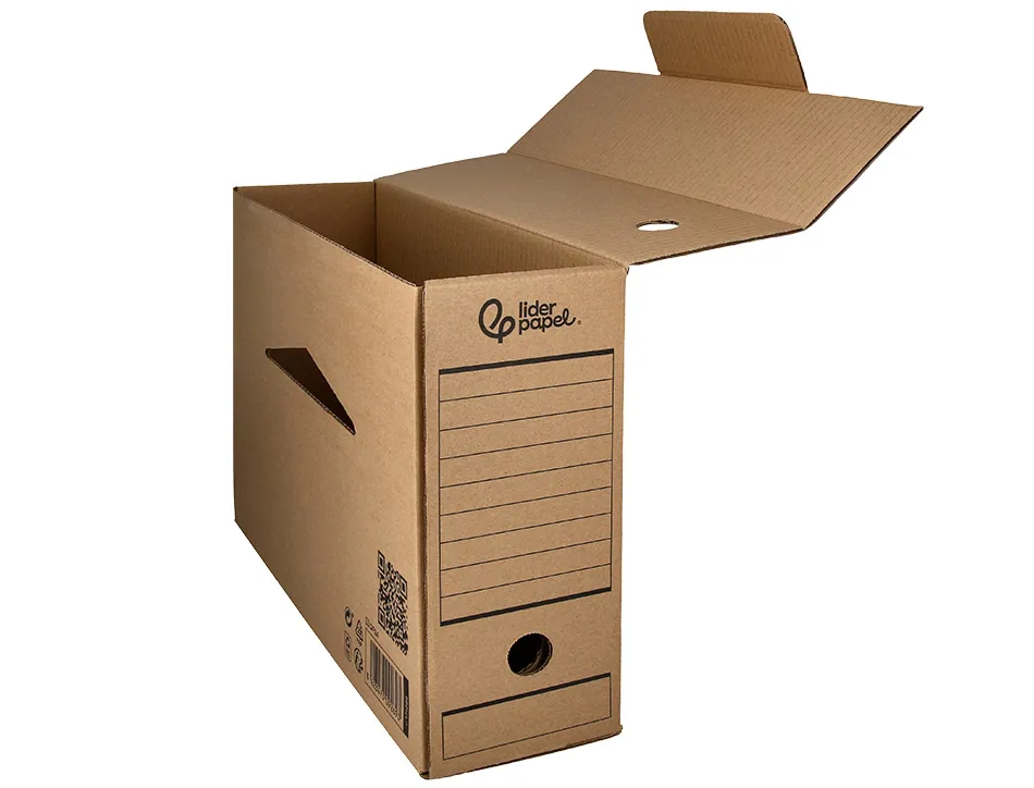 Boite a archives liderpapel carton recycle 325g/m2 dos 116mm kraft 388x116x275mm