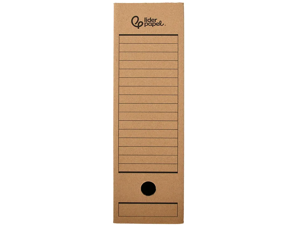Boite a archives liderpapel carton recycle 325g/m2 dos 116mm kraft 388x116x275mm