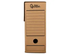 Boite a archives liderpapel carton recycle 325g/m2 dos 116mm kraft 388x116x275mm