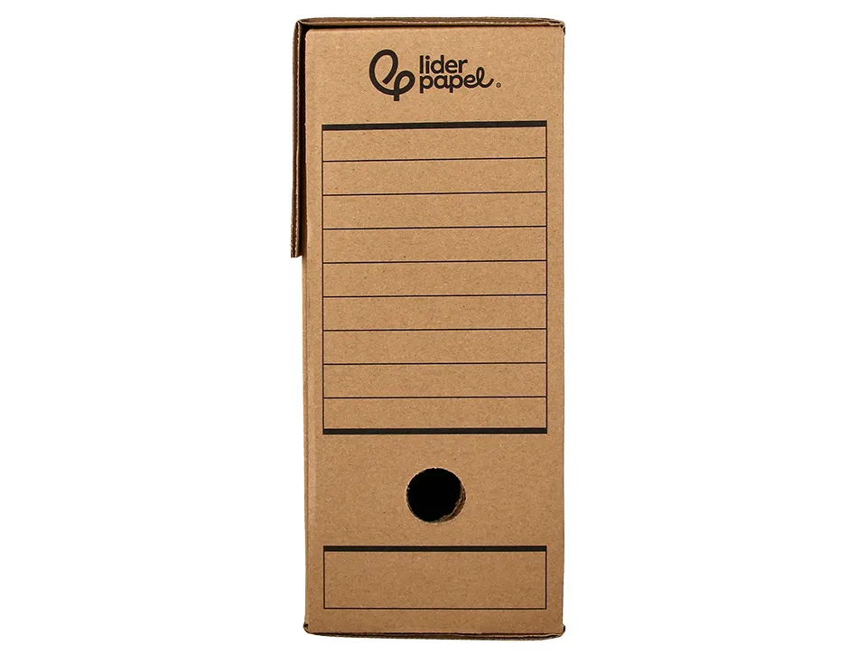 Boite a archives liderpapel carton recycle 325g/m2 dos 116mm kraft 388x116x275mm