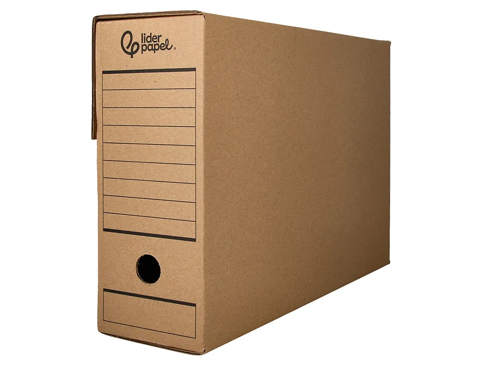 Boite a archives liderpapel carton recycle 325g/m2 dos 116mm kraft 388x116x275mm