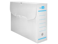 Boite a archives liderpapel polypropylene ondule dos 100mm 360x100x260mm coloris blanc