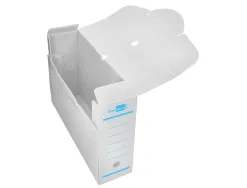Boite a archives liderpapel polypropylene ondule dos 100mm 360x100x260mm coloris blanc