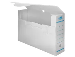 Boite a archives liderpapel polypropylene ondule dos 100mm 360x100x260mm coloris blanc