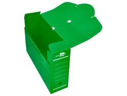 Boite a archives liderpapel polypropylene ondule dos 100mm 360x100x260mm coloris vert