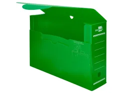 Boite a archives liderpapel polypropylene ondule dos 100mm 360x100x260mm coloris vert